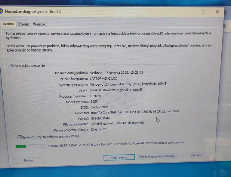 LAPTOP LENOVO 80SM