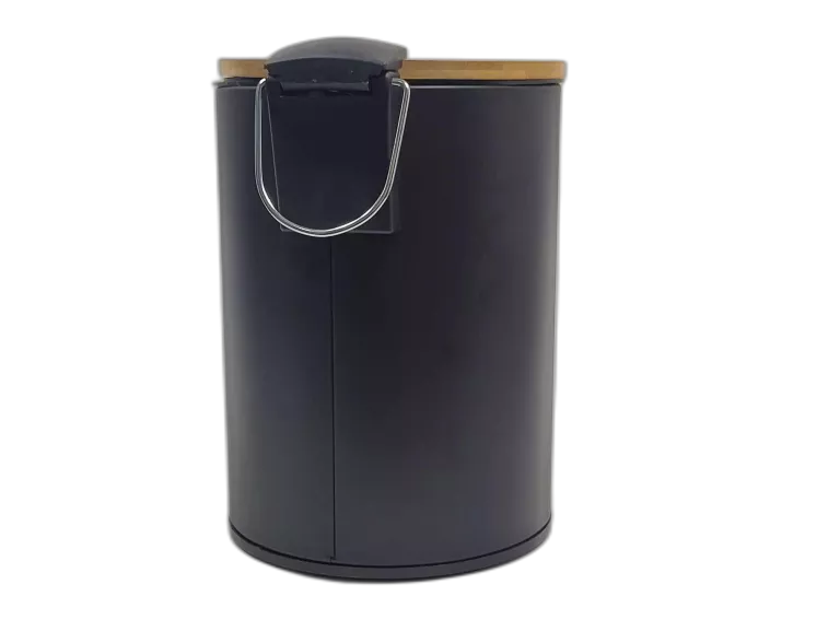 KOSZ NA ŚMIECI ŁAZIENKOWY 3L METAL BAMBUS CZARNY