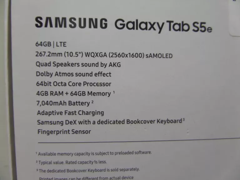 TABLET SAMSUNG GALAXY TAB S5 E