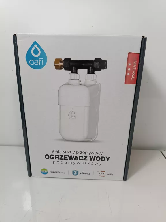 PRZEPŁYWOWY OGRZEWACZ WODY DAFI 3,7KW