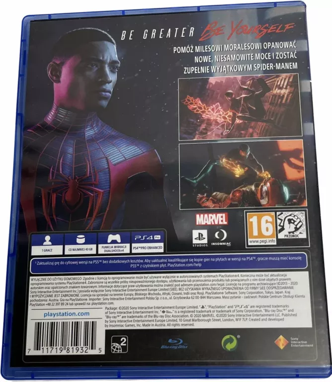 PS4 SPIDER MAN MILES MORALES