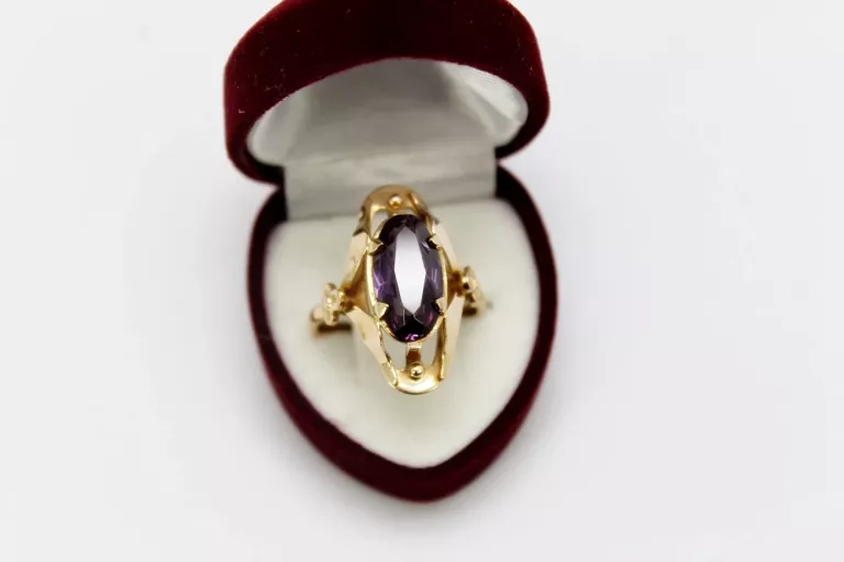 zloty-pierscionek-ametyst-retro-585-544g-r20-stan-uzywany