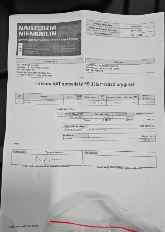KRAFT&DELE KD11921 KAFAR SPALINOWY/WBIJAK SŁUPÓW