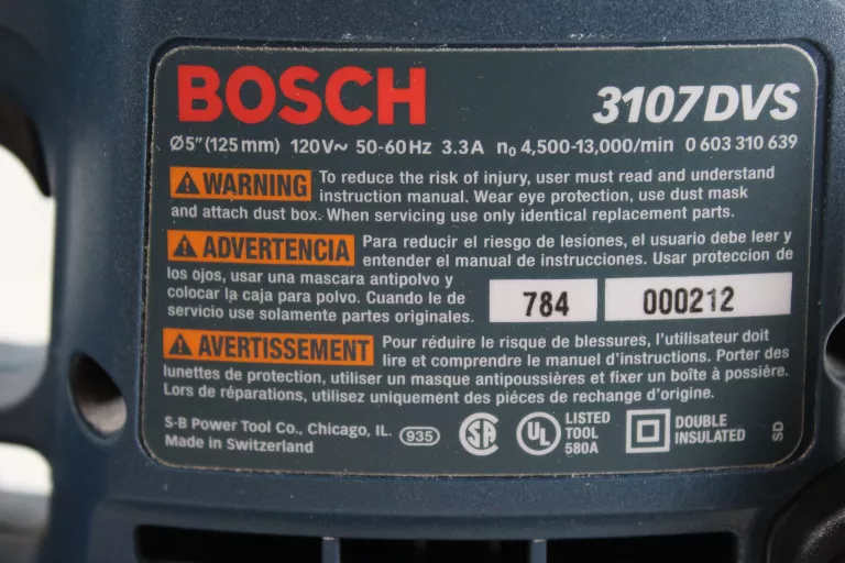 SZLIFIERKA BOSCH 3107DVS