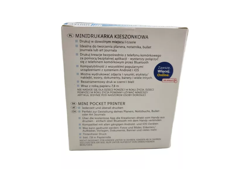 MINI DRUKARKA KIESZONKOWA TERMICZNA FOTOGRAFICZNA