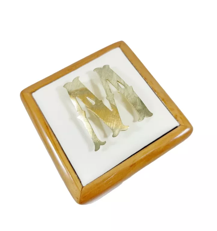 ZŁOTA BROSZKA LITERA "M" # 333 3,03G 3CM