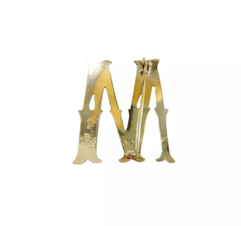 ZŁOTA BROSZKA LITERA "M" # 333 3,03G 3CM