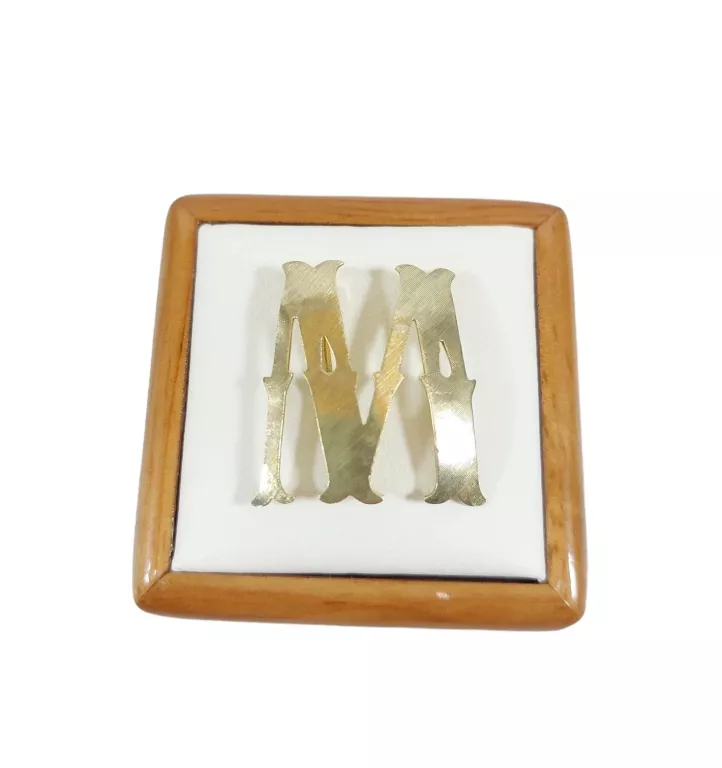 ZŁOTA BROSZKA LITERA "M" # 333 3,03G 3CM