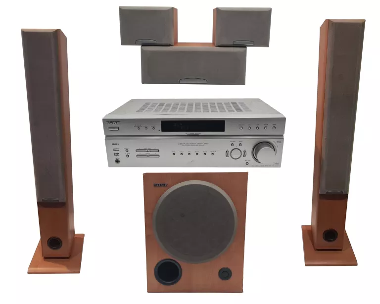 KINO DOMOWE SONY STR-DE497 + GŁOŚNIKI 5.1 KOMPLET!