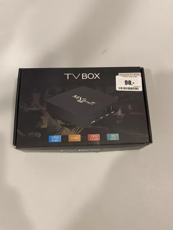 MXQ Pro 4k UCD 3840X2160 Android TV Box with remote -Internet TV 64 Bit