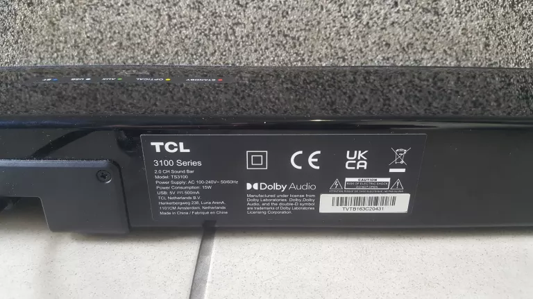 SOUNDBAR TCL TS3100 2.0 80W BLUETOOTH DOLBY AUDIO