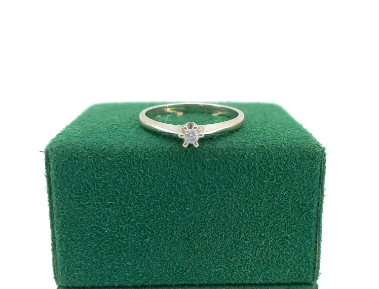 PIERŚCIONEK Z BIAŁEGO ZŁOTA DIAMENT YES 585 1.69G