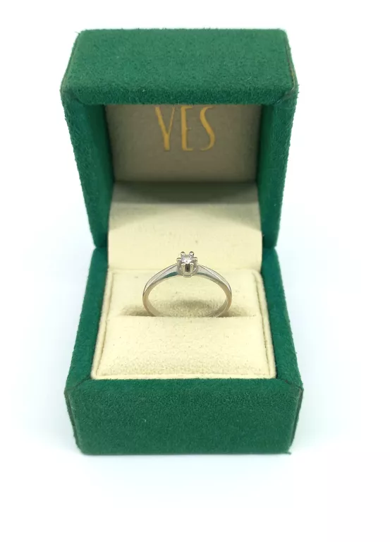 PIERŚCIONEK Z BIAŁEGO ZŁOTA DIAMENT YES 585 1.69G