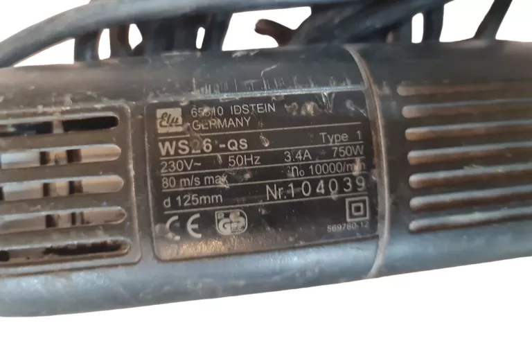 SZLIFIERKA KĄTOWA ELU WS26-QS 750W