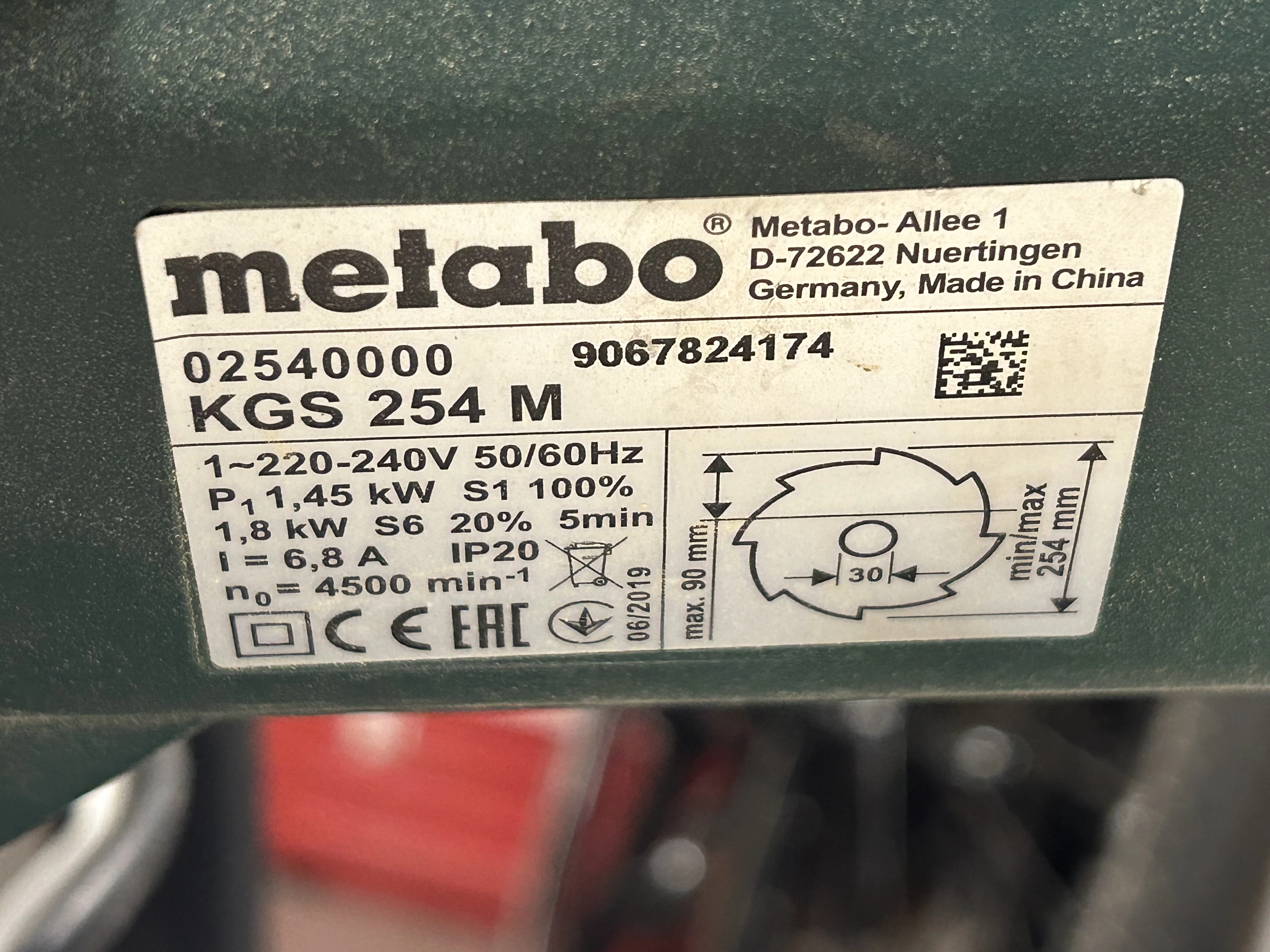 pila-ukosnica-metabo-kgs-254-m-stan-uzywany