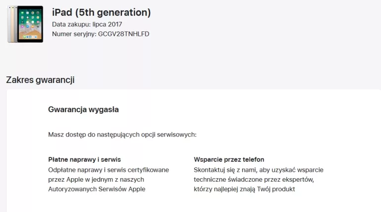 TABLET IPAD 5 GEN 128GB A1822 - NA CZĘŚCI