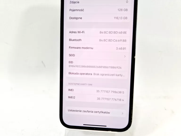 IPHONE 12 | 4GB/128GB CZARNY KONDYCJA BATERII 84%