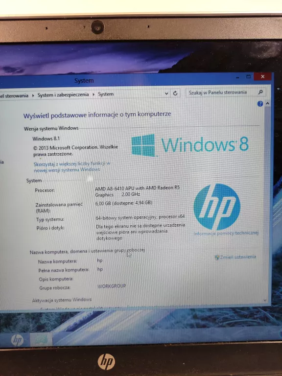 LAPTOP HP PAVILION ŁADOWARKA