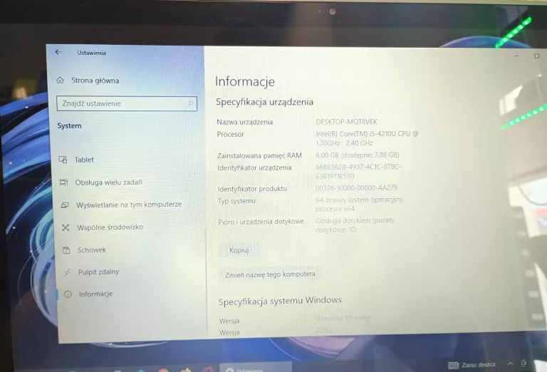 LAPTOP ACER ASPIRE V7-582PG/I5/8/256GB/SSD/GTX850