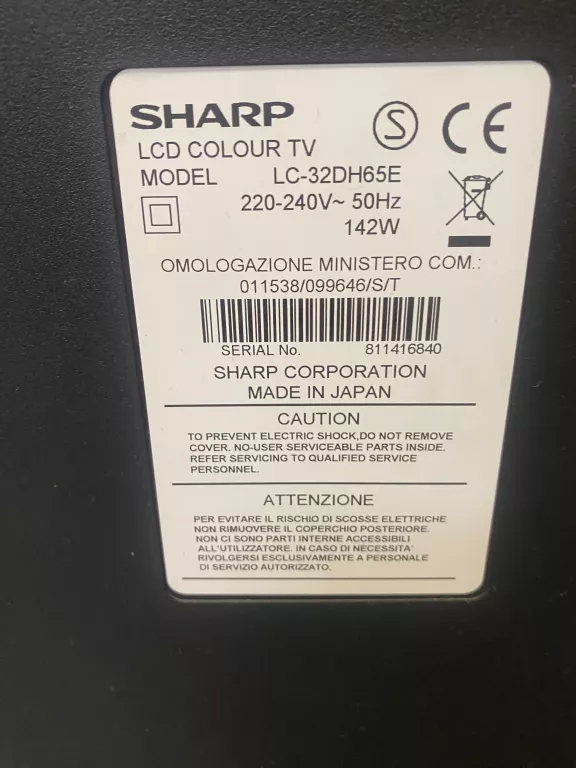 TELWWIZOR SHARP LC-32DH65E