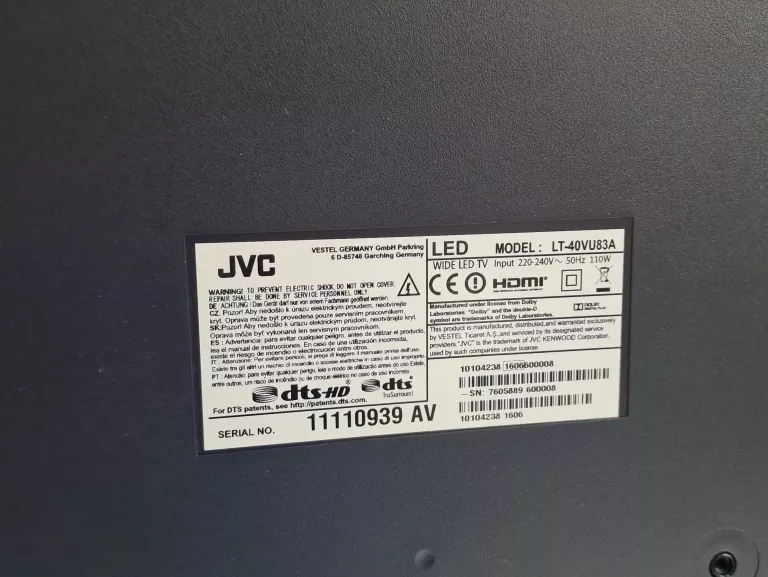 TELEWIZOR JVC LT-40VU83A 40" 4K WIFI SMART TV