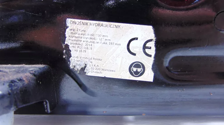 PODNOŚNIK HYDRAULICZNY 2T VERSHOLD