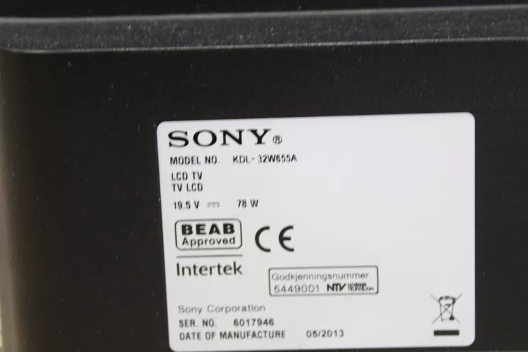 TELEWIZOR SONY KDL-32W655A LED FULL HD