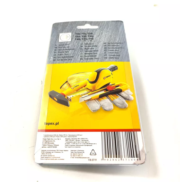 KLUCZE TORX TOPEX X9