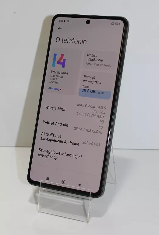 TELEFON XIAOMI REDMI NOTE 12 PRO 5G (22101316G) SPRZEDAWANY NA CZĘŚCI