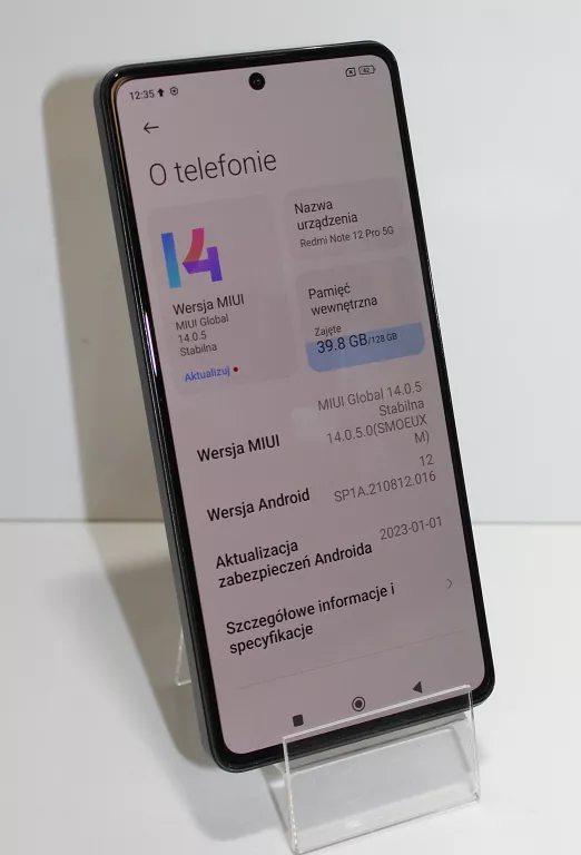 TELEFON XIAOMI REDMI NOTE 12 PRO 5G (22101316G) SPRZEDAWANY NA CZĘŚCI