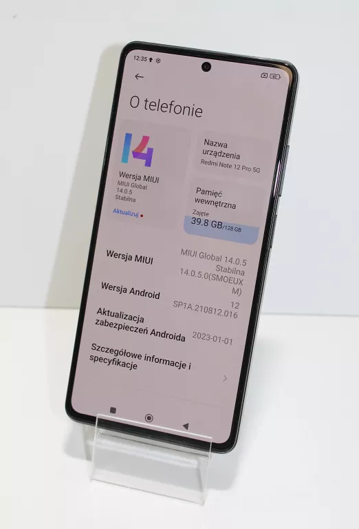 TELEFON XIAOMI REDMI NOTE 12 PRO 5G (22101316G) SPRZEDAWANY NA CZĘŚCI