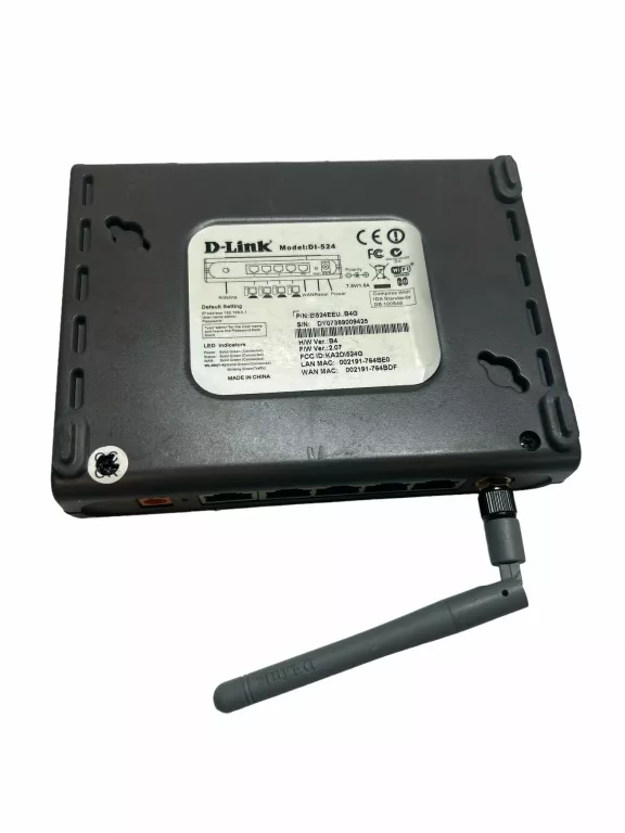 D-LINK DI-524 WIFI B/G ROUTER 2,4GHZ