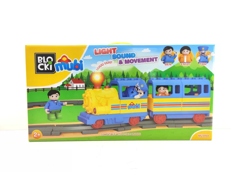 KLOCKI BLOCKI MUBI. WESOŁY POCIĄG MU3004