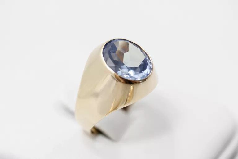 ZŁOTY SYGNET SYNT TOPAZ 585 5,30G R20