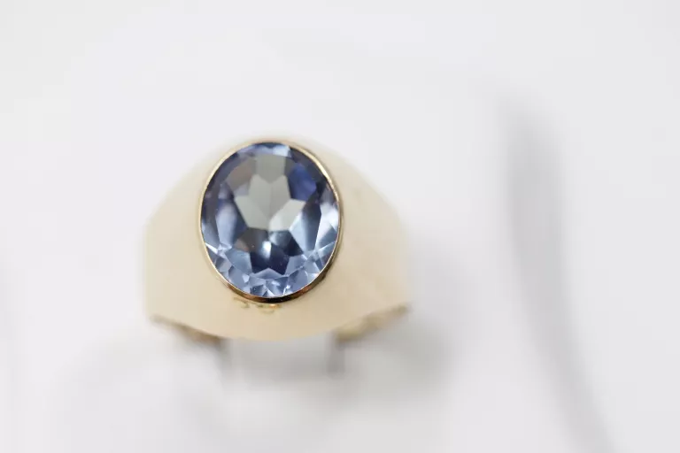 ZŁOTY SYGNET SYNT TOPAZ 585 5,30G R20