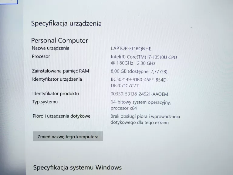 LAPTOP TOSHIBA DYNABOOK PORTEGE X30L-G-133 I7