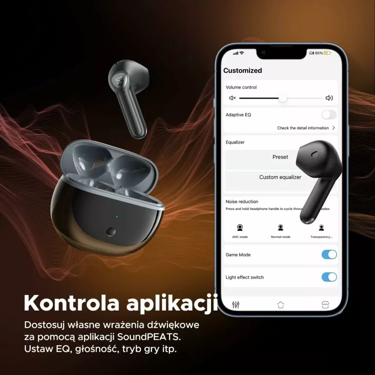 SŁUCHAWKI BEZPRZEWODOWE SOUNDPEATS AIR3 DELUXE HS