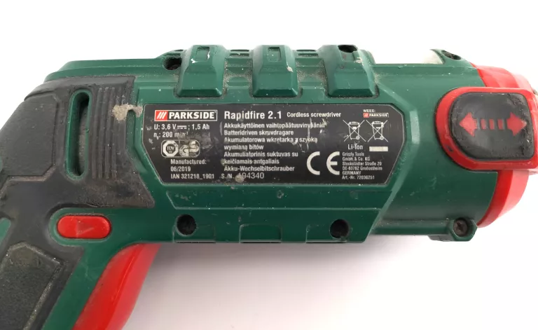 WKRĘTAK AKUMULATOROWY PARKSIDE RAPIDFIRE 2,1