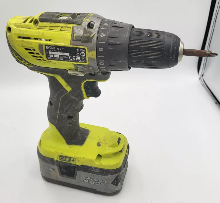 WKRĘTARKA RYOBI R18DD3 +AKU 4AH +ŁAD