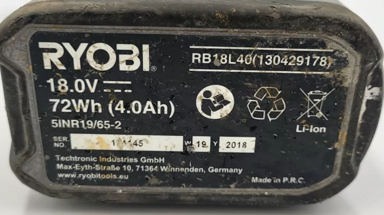 WKRĘTARKA RYOBI R18DD3 +AKU 4AH +ŁAD