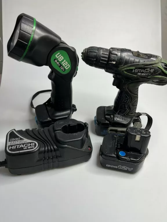 WKRĘTARKA HITACHI DS12DVF3 12 V+LATARKA ZESTAW