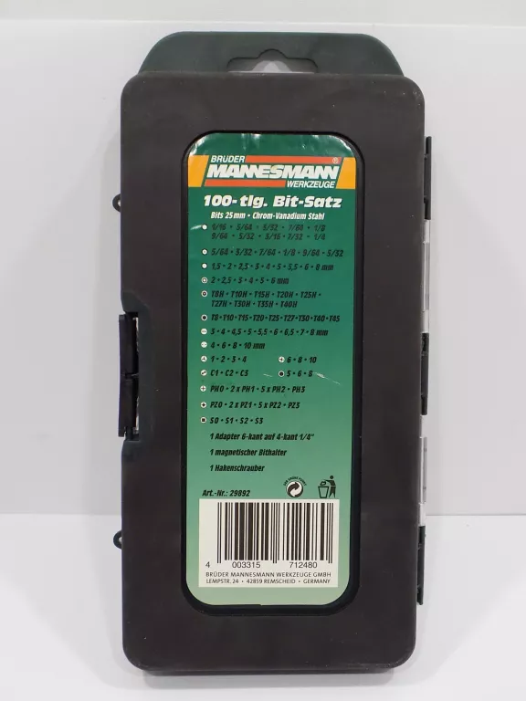 MANNESMANN TOOLS M29892 ZESTAW BITÓW 100 SZTUK
