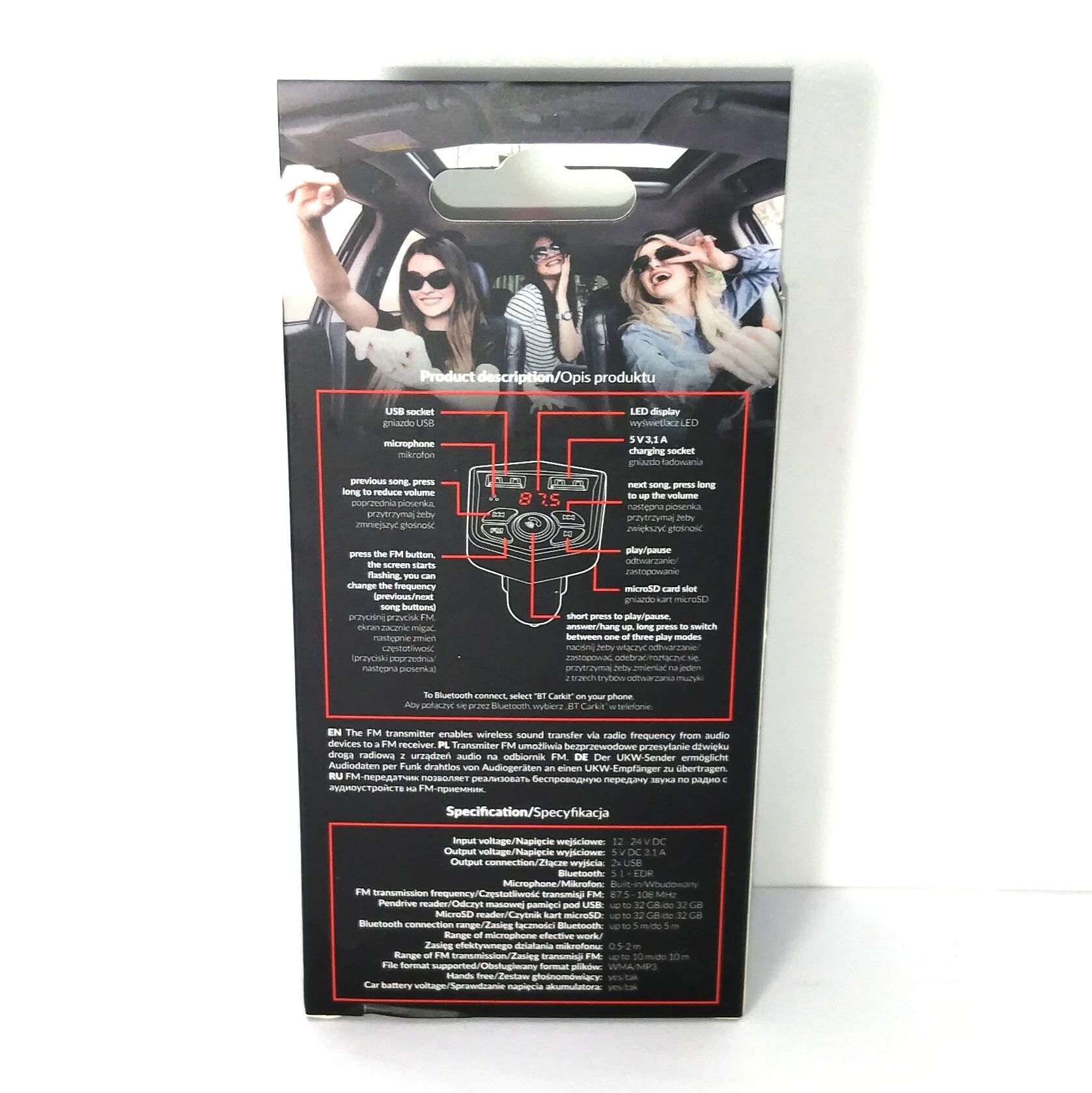 transmiter-fm-bluetooth-mxft-02-czarny-maxlife-ean-gtin-5900495810472