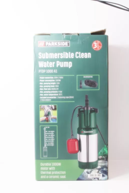 POMPA ZATAPIALNA PARKSIDE 1000 W 6500 L/H