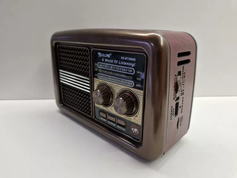 RADIO GOLON RX-BT3600S ZASILACZ BRĄZOWE
