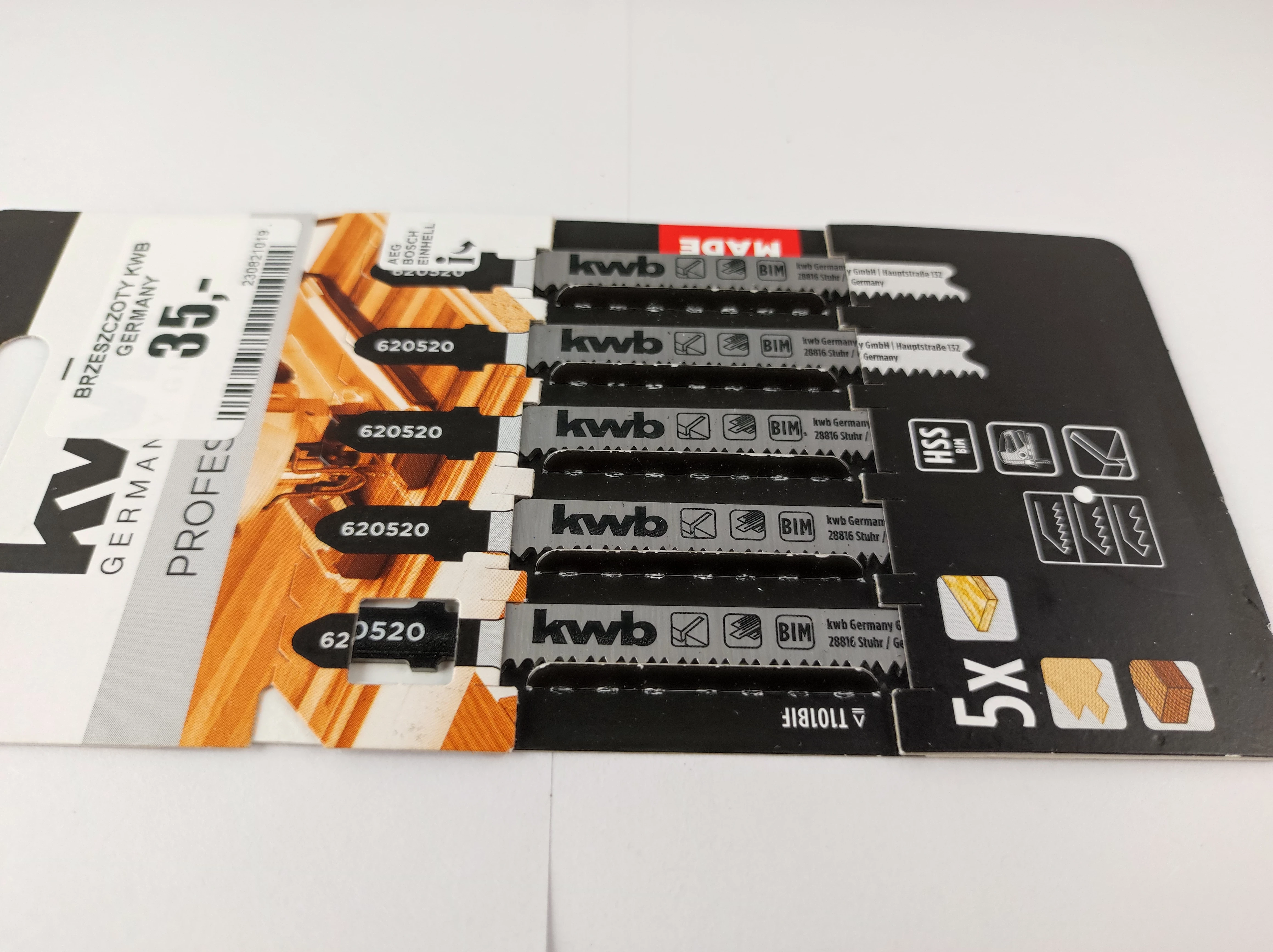 brzeszczoty-kwb-germany-professional-hss-5-szt-stan-powystawowy