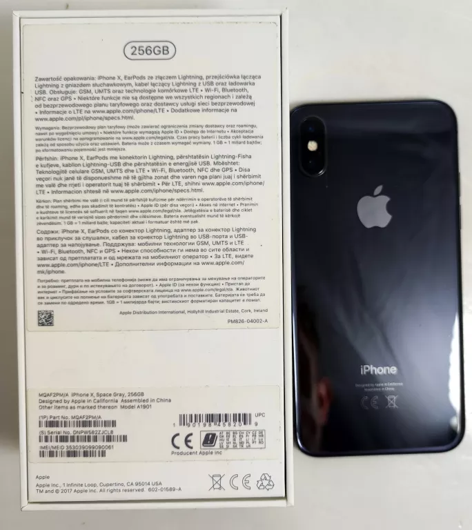 TELEFON APPLE IPHONE X, SPACE GREY 256 GB 79% BAT