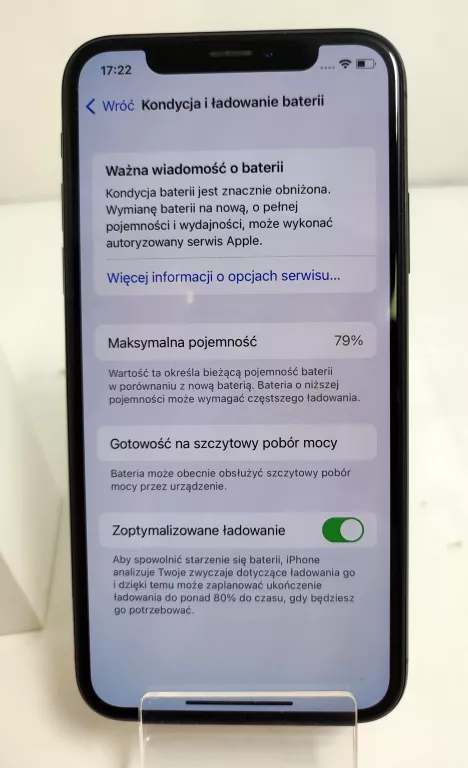 TELEFON APPLE IPHONE X, SPACE GREY 256 GB 79% BAT