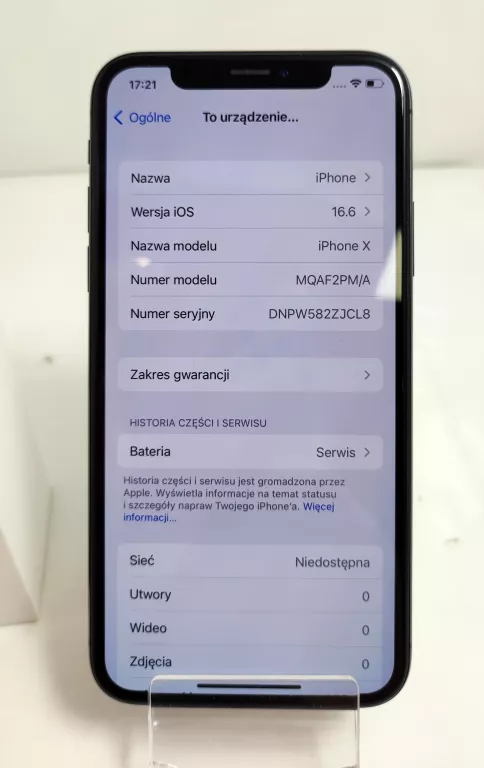 TELEFON APPLE IPHONE X, SPACE GREY 256 GB 79% BAT