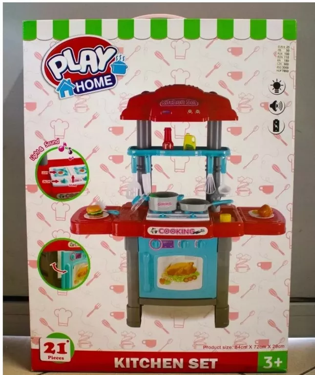 ZABAWKA KUCHNIA PLAY HOME NIEBIESKO CZERWONA